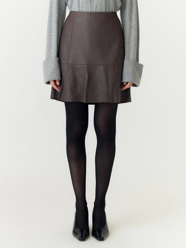 Colly Mw Naplon Leather Skirt Chocolate Brown | Skjørt | Smuk