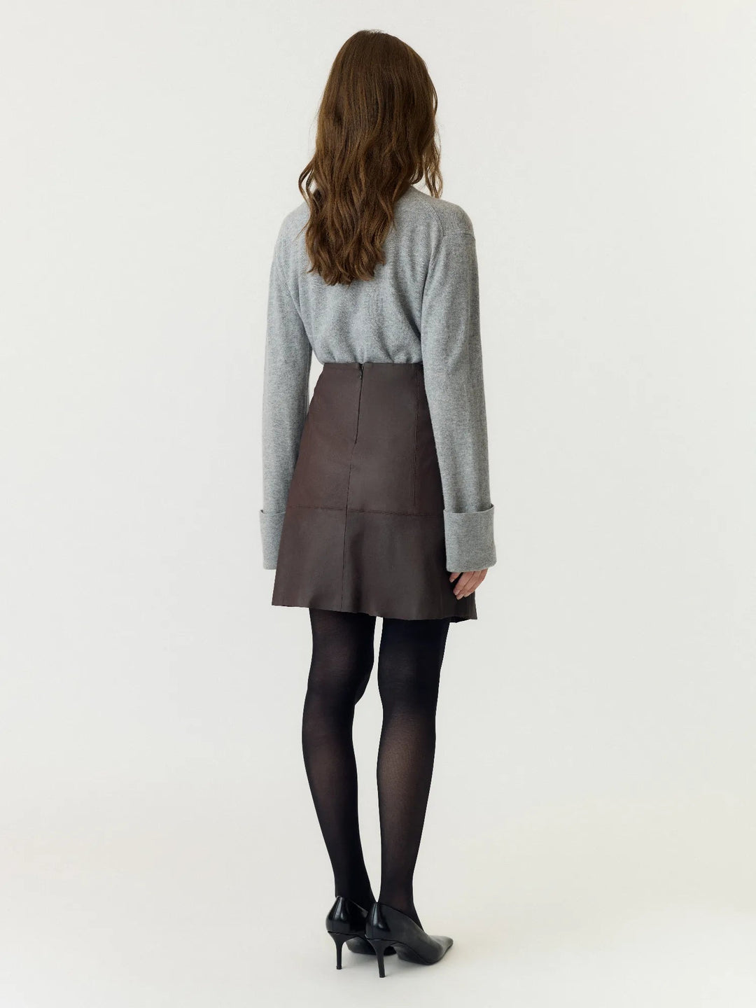 Colly Mw Naplon Leather Skirt Chocolate Brown | Skjørt | Smuk