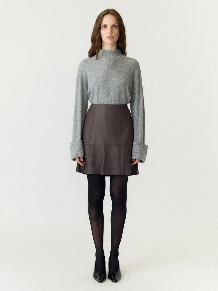 Colly Mw Naplon Leather Skirt Chocolate Brown | Skjørt | Smuk