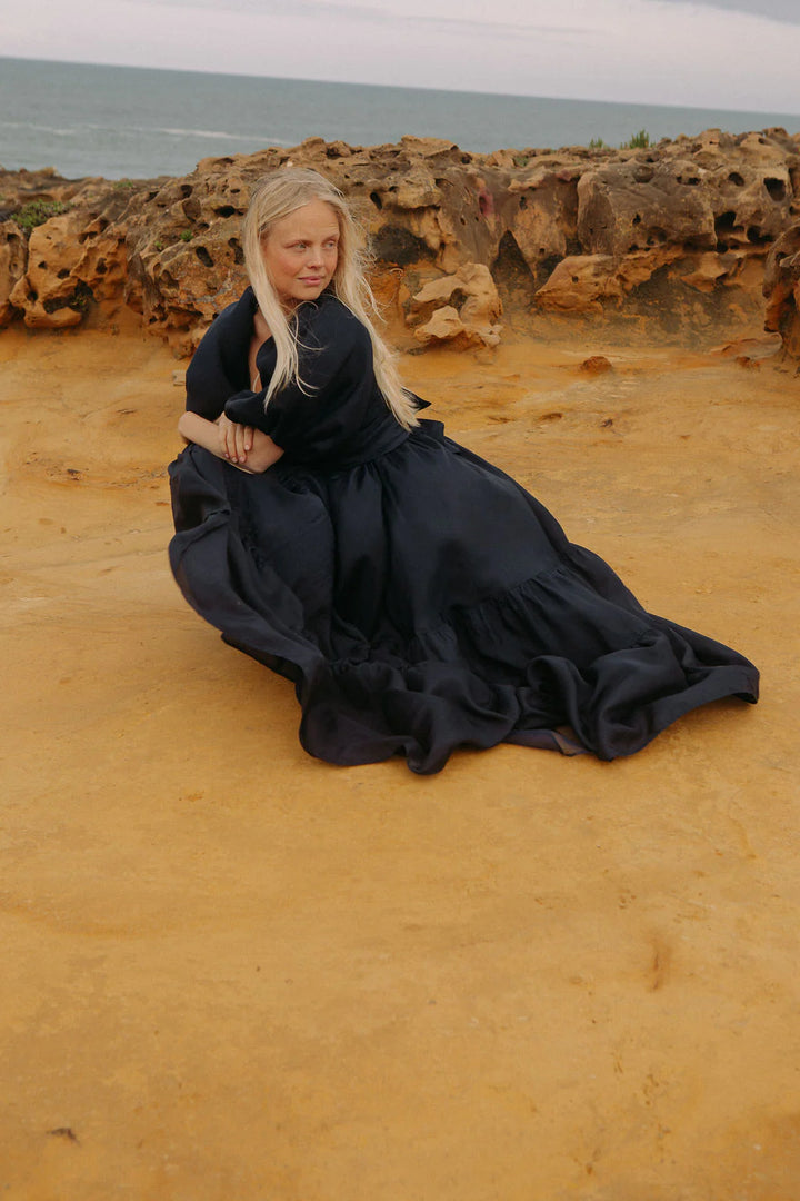 Deep Ocean Maxi Dress Dark Navy