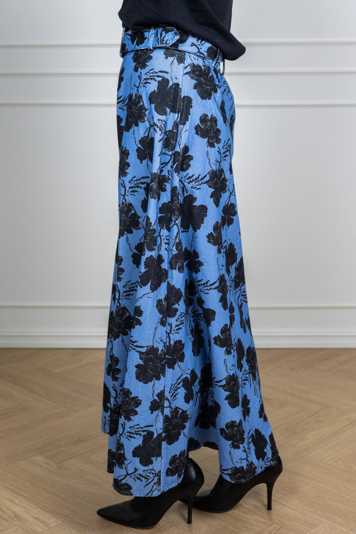 Cord Maxi Skirt Blue Peony | Skjørt | Smuk