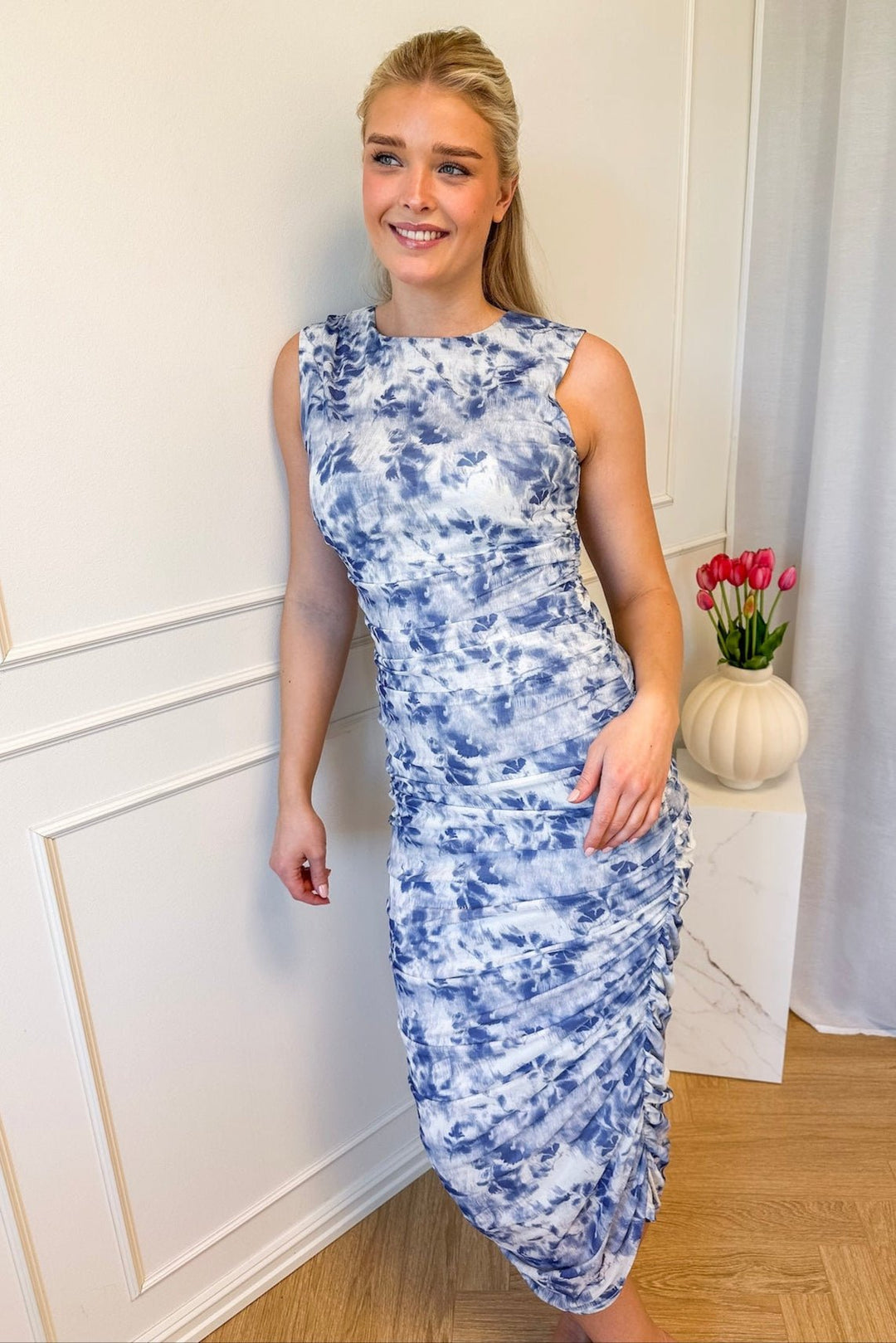 Corilina Long Mesh Dress Light Blue | Kjoler | Smuk - Dameklær på nett