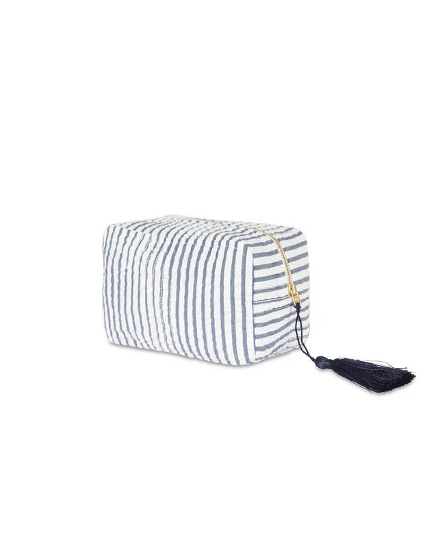 Cosmetic Bag Blue Stripe | Accessories | Smuk