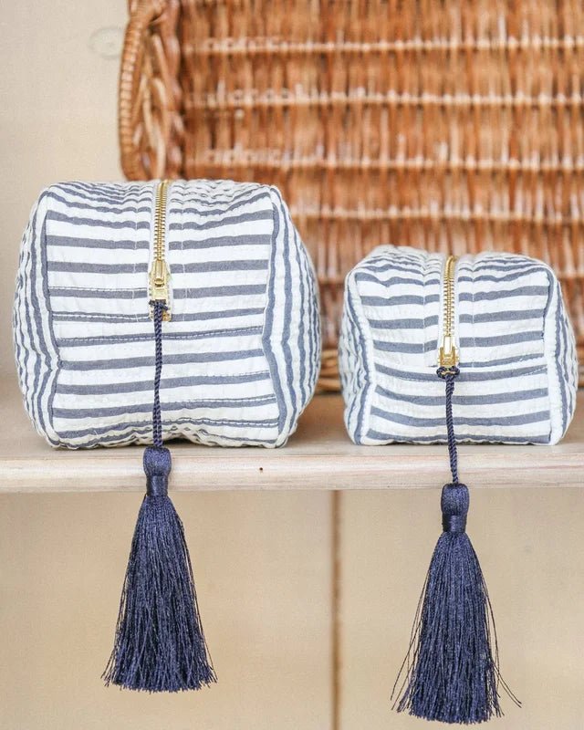 Cosmetic Bag Blue Stripe | Accessories | Smuk