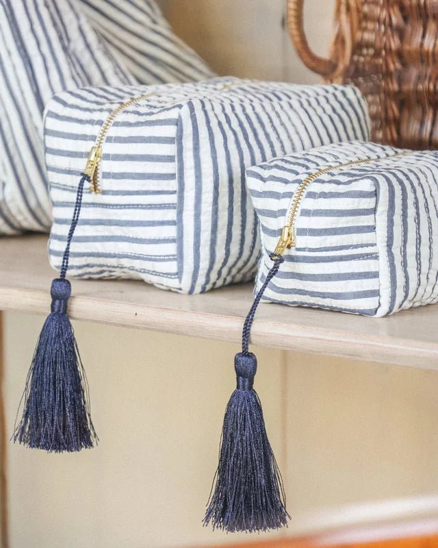 Cosmetic Bag Blue Stripe | Accessories | Smuk