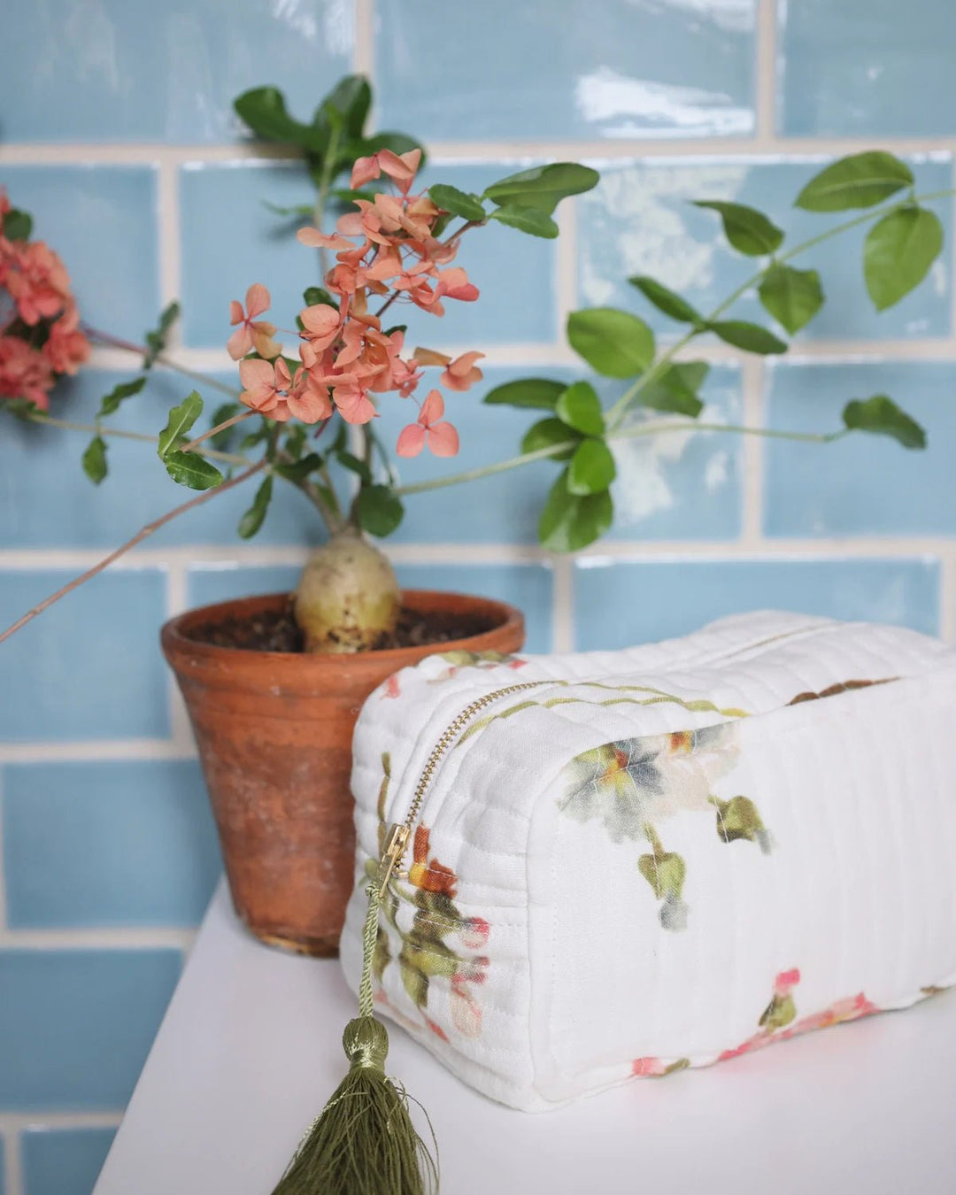 Cosmetic Bag Linen Botanical | Accessories | Smuk - Dameklær på nett