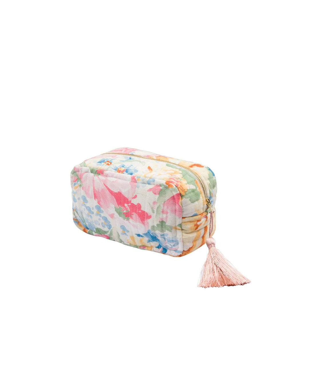 Cosmetic Bag Linen Pink Floral | Accessories | Smuk - Dameklær på nett