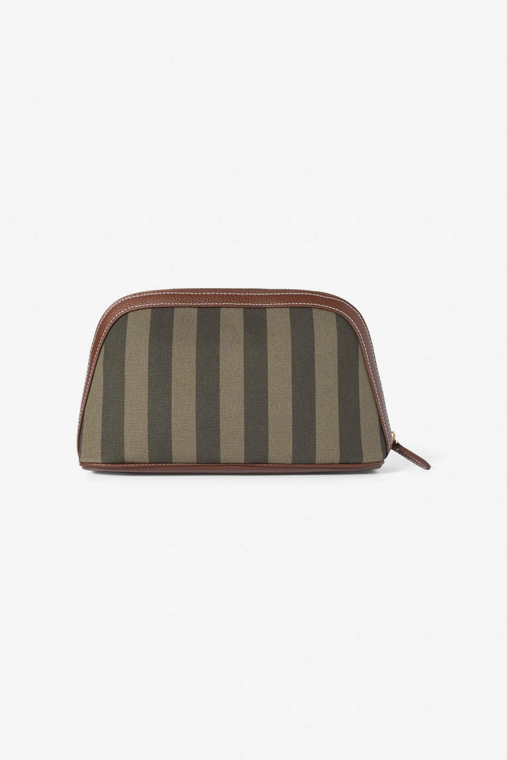 Cosmetic Pouch Large Green Stripe | Accessories | Smuk