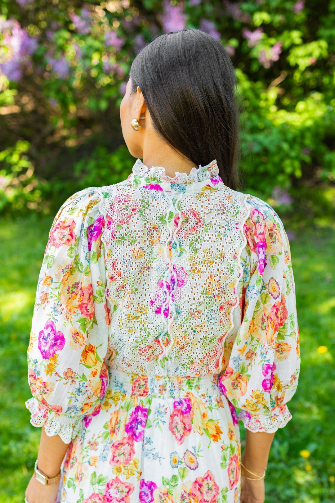 Cotten Slub Midi Dress Flora | Kjoler | Smuk