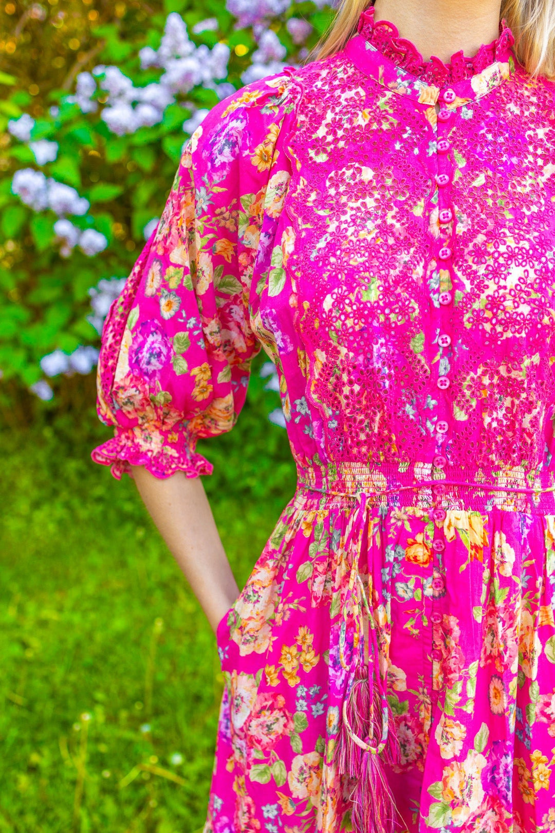 Cotten Slub Midi Dress Rosalie | Kjoler | Smuk
