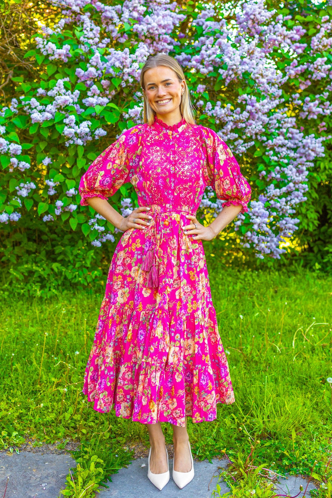 Cotten Slub Midi Dress Rosalie | Kjoler | Smuk