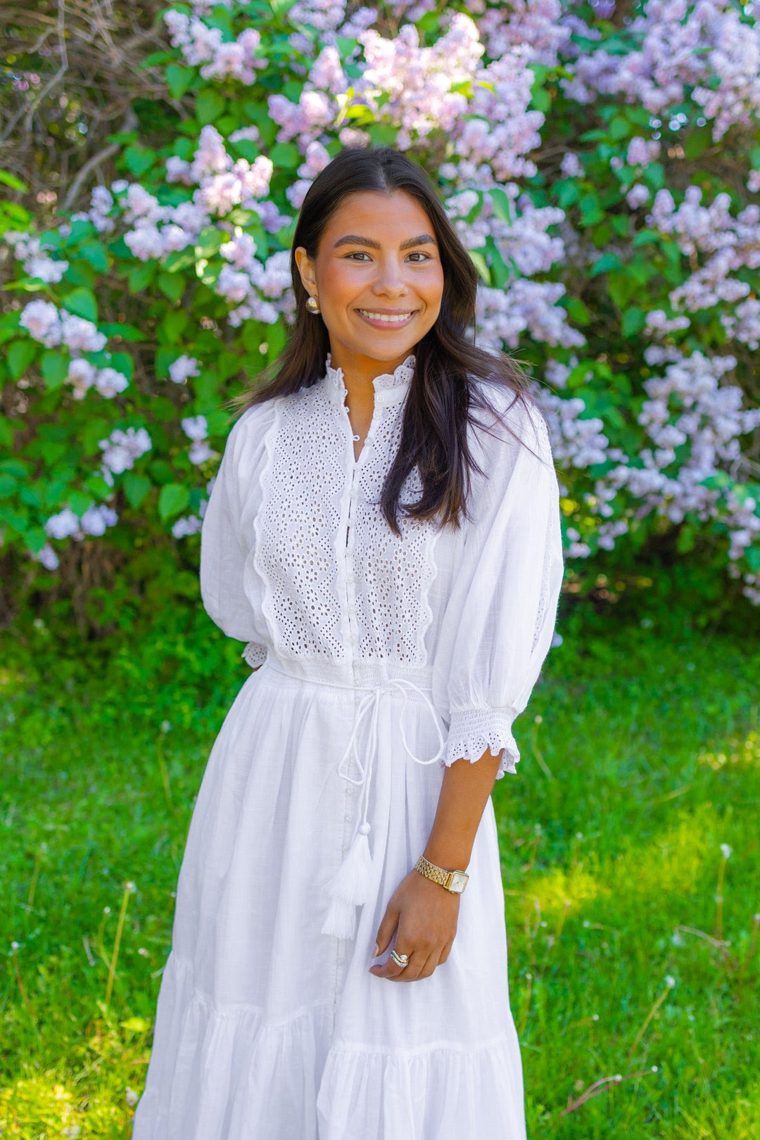 Cotten Slub Midi Dress White | Kjoler | Smuk