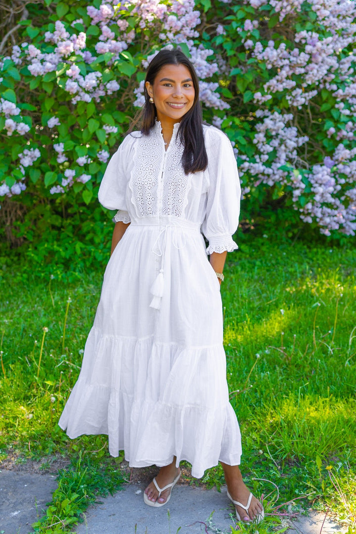 Cotten Slub Midi Dress White | Kjoler | Smuk