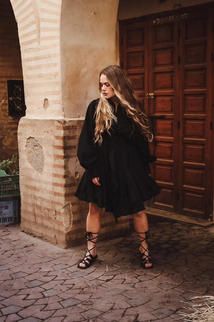 Cotton Ranch Dress Black | Kjoler | Smuk