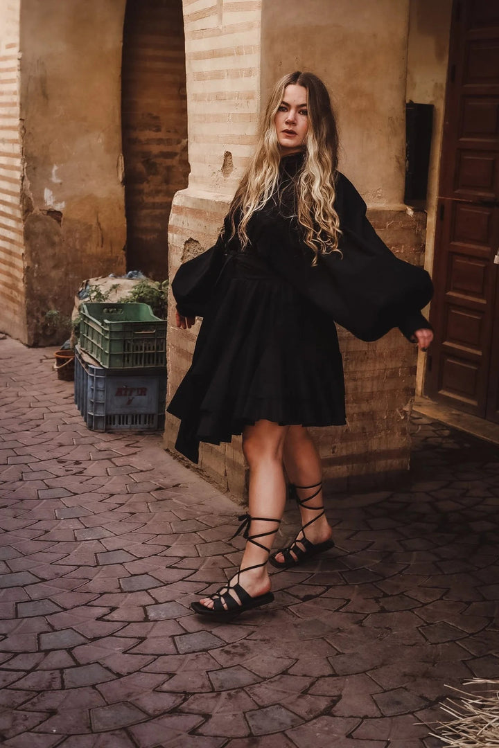 Cotton Ranch Dress Black | Kjoler | Smuk