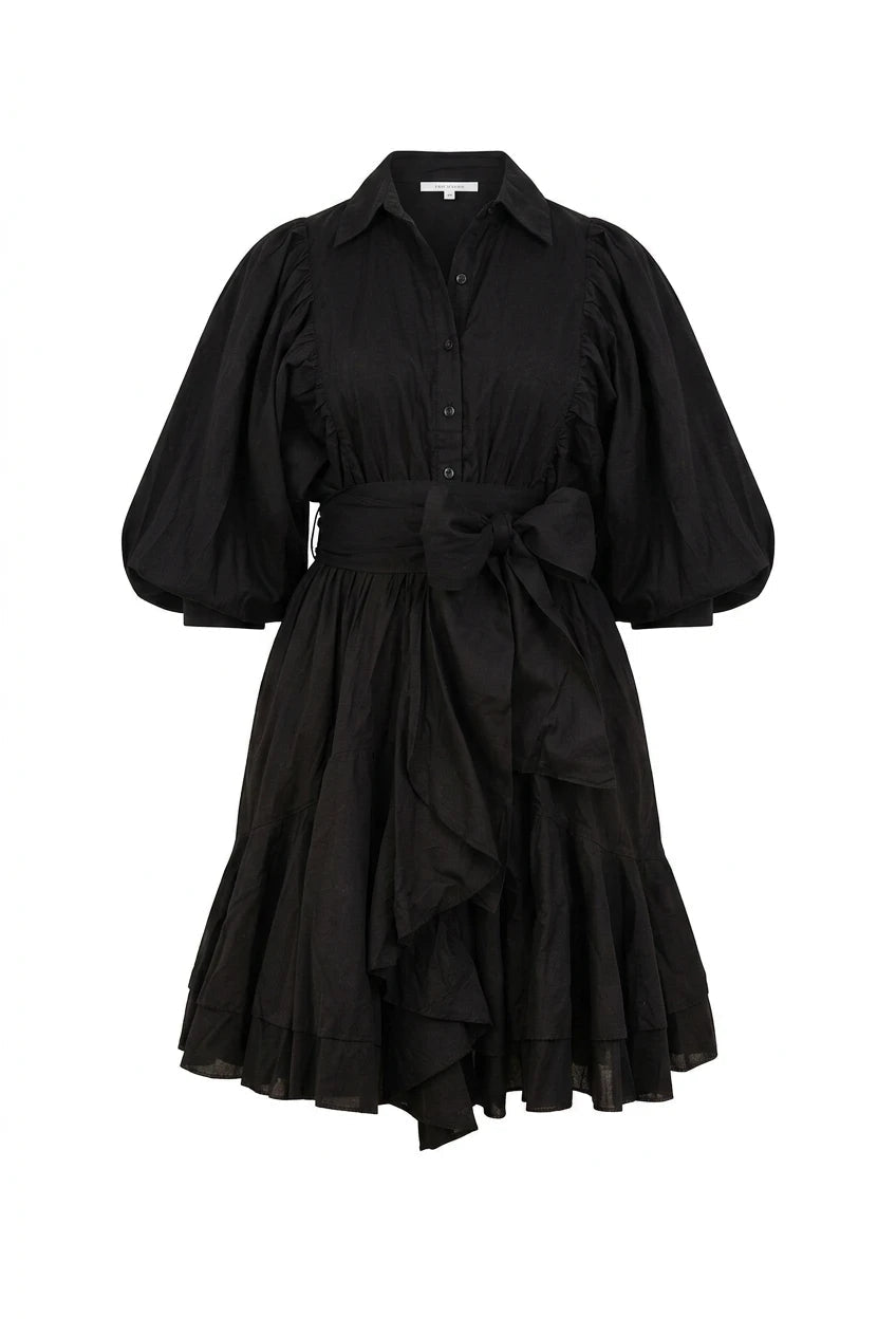 Cotton Ranch Dress Black | Kjoler | Smuk