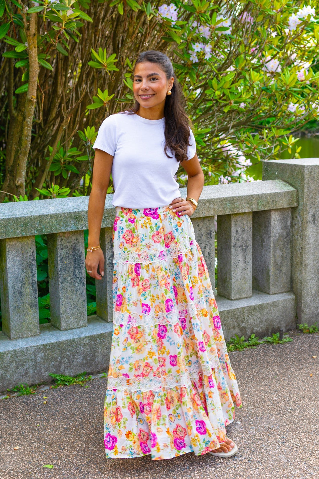Cotton Slub Maxi Skirt Flora | Skjørt | Smuk