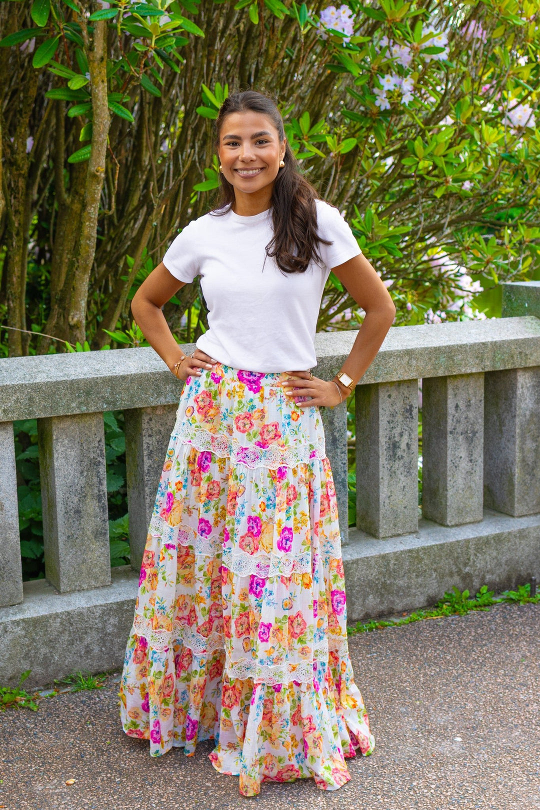 Cotton Slub Maxi Skirt Flora | Skjørt | Smuk