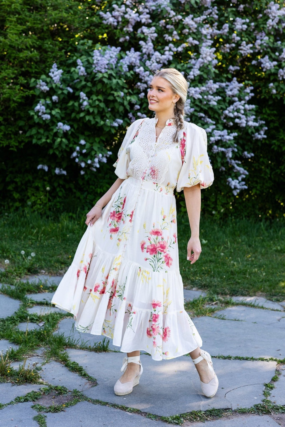 Cotton Slub Midi Dress Straw | Kjoler | Smuk - Dameklær på nett