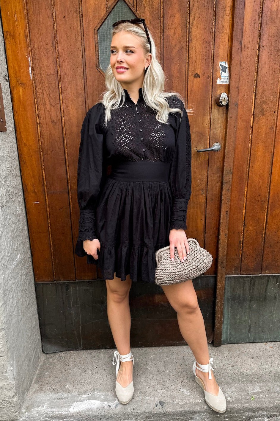 Cotton Slub Mini Dress Black | Kjoler | Smuk - Dameklær på nett