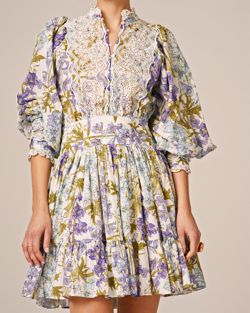 Cotton Slub Mini Dress Blossom | Kjoler | Smuk - Dameklær på nett