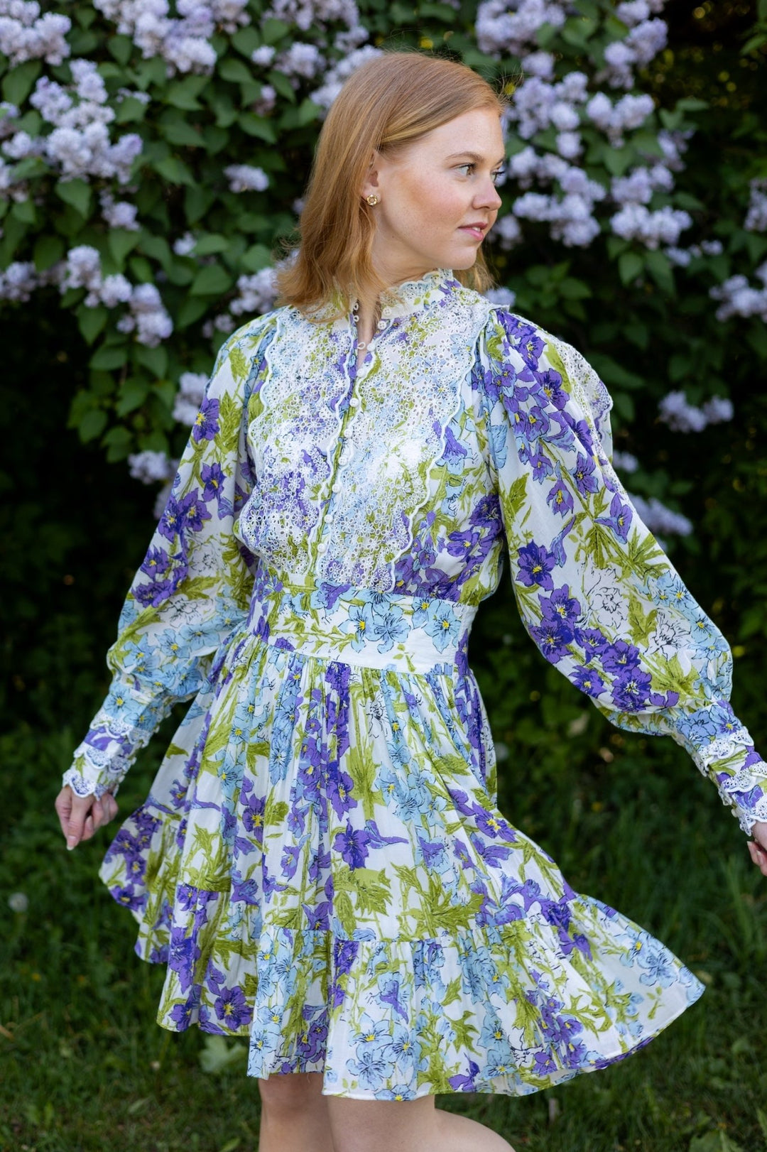 Cotton Slub Mini Dress in Blossom Cotton Slub Mini Dress in Blossom
