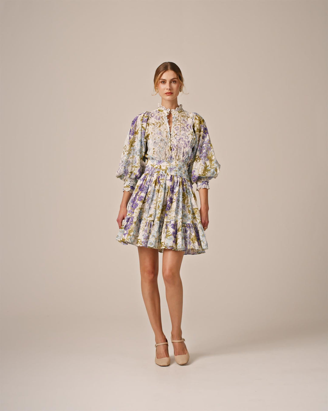 Cotton Slub Mini Dress Blossom | Kjoler | Smuk - Dameklær på nett