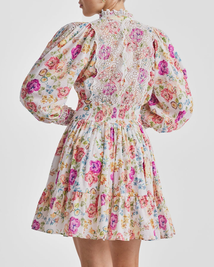 Cotton Slub Mini Dress Flora | Kjoler | Smuk