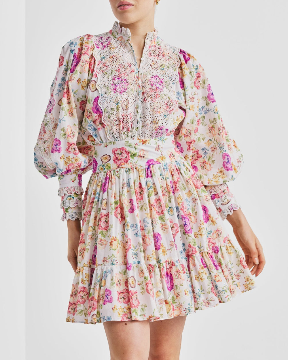 Cotton Slub Mini Dress Flora | Kjoler | Smuk