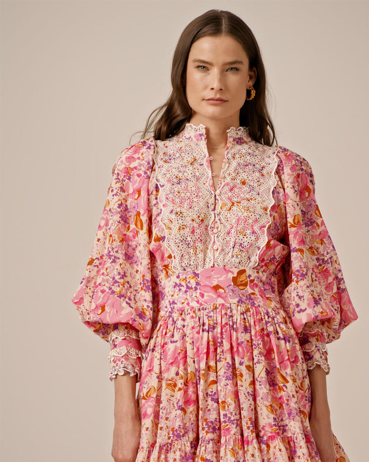 Cotton Slub Mini Dress Hydrangea | Kjoler | Smuk - Dameklær på nett