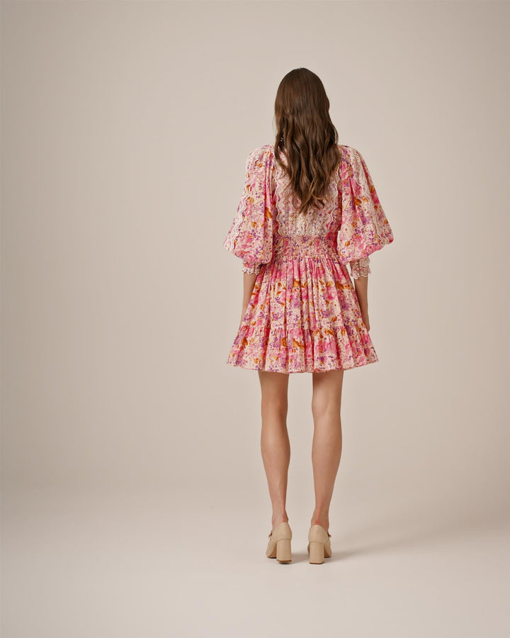Cotton Slub Mini Dress Hydrangea | Kjoler | Smuk - Dameklær på nett