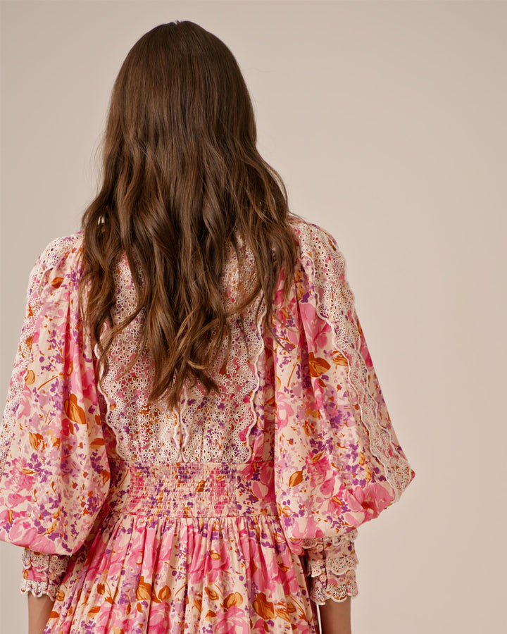 Cotton Slub Mini Dress Hydrangea | Kjoler | Smuk - Dameklær på nett