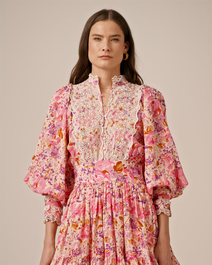 Cotton Slub Mini Dress Hydrangea | Kjoler | Smuk - Dameklær på nett