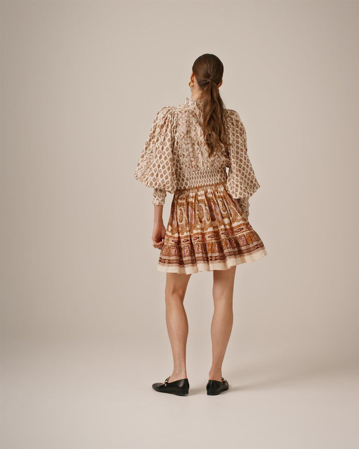 Cotton Slub Mini Dress Paisley | Kjoler | Smuk - Dameklær på nett