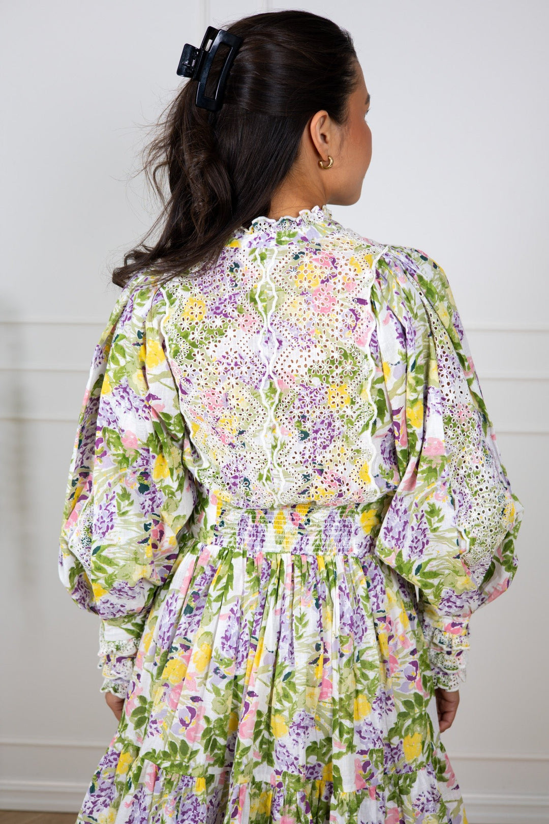 Cotton Slub Mini Dress Summer Lilacs | Kjoler | Smuk