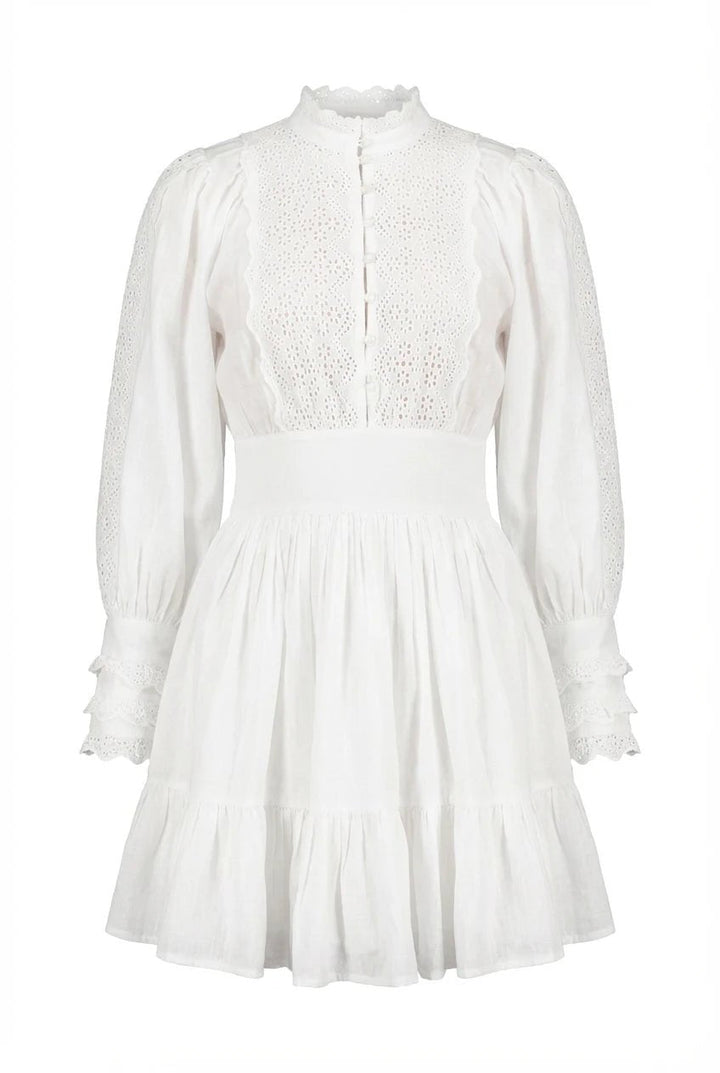 Cotton Slub Mini Dress White | Kjoler | Smuk