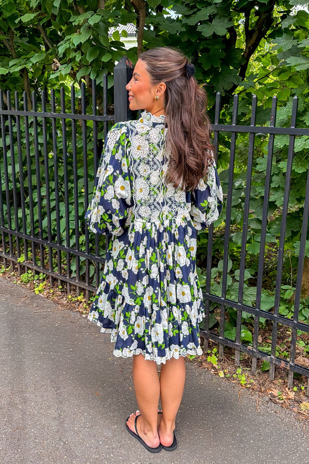 Cotton Slub Shift Dress Bright Garden | Kjoler | Smuk