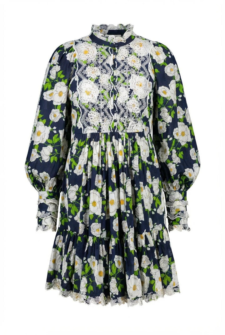 Cotton Slub Shift Dress Bright Garden | Kjoler | Smuk