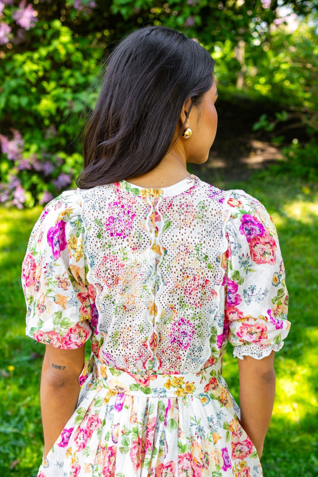 Cotton Slub Shift Dress Flora | Kjoler | Smuk