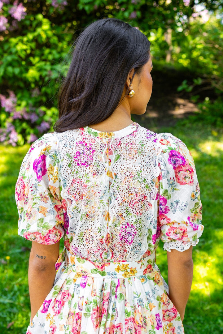 Cotton Slub Shift Dress Flora | Kjoler | Smuk