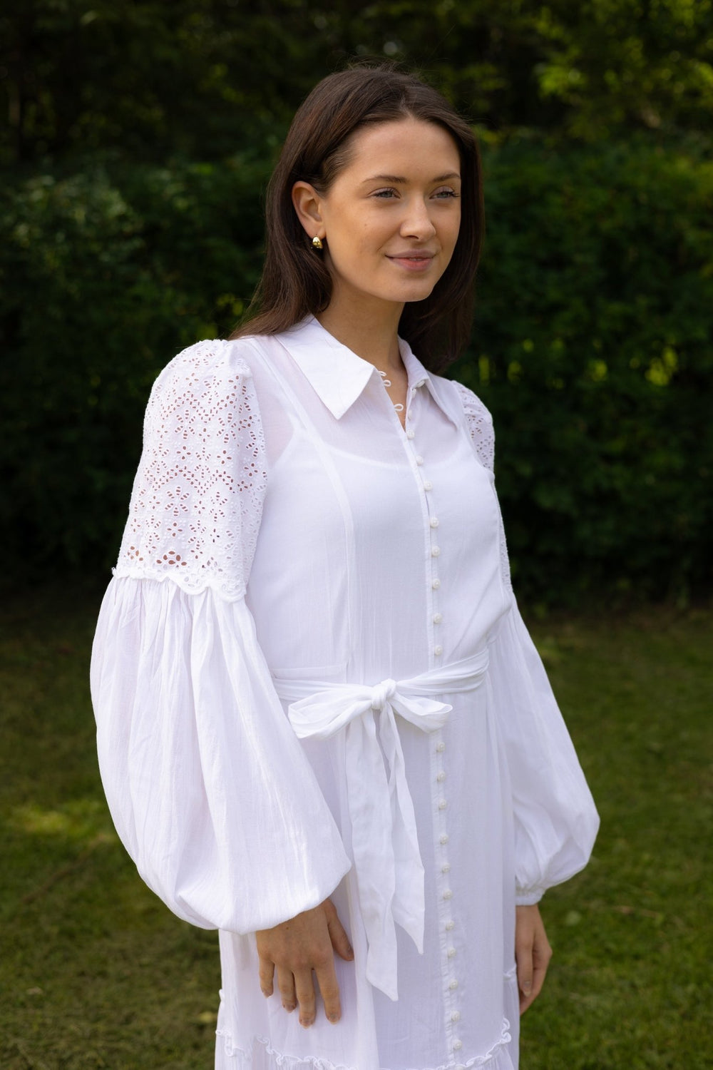 Cotton Slub Shirt Dress Perfect White | Kjoler | Smuk - Dameklær på nett
