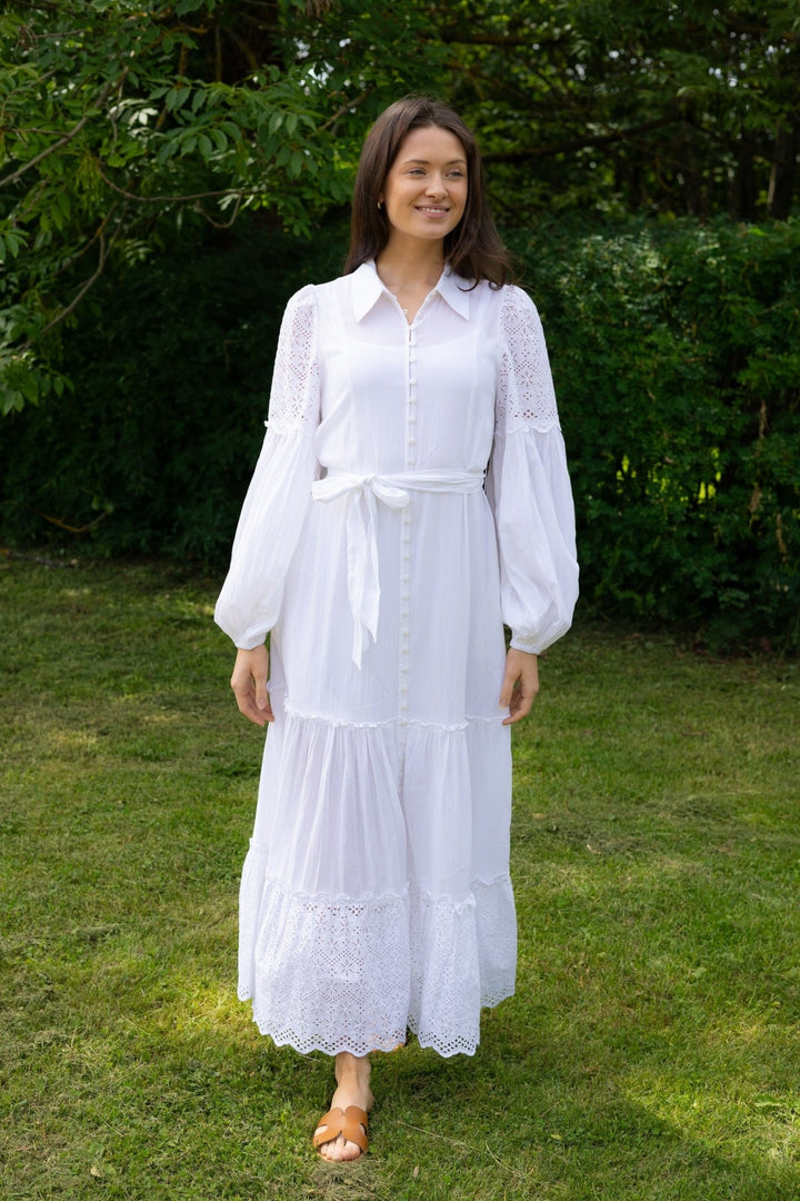 Cotton Slub Shirt Dress Perfect White | Kjoler | Smuk - Dameklær på nett