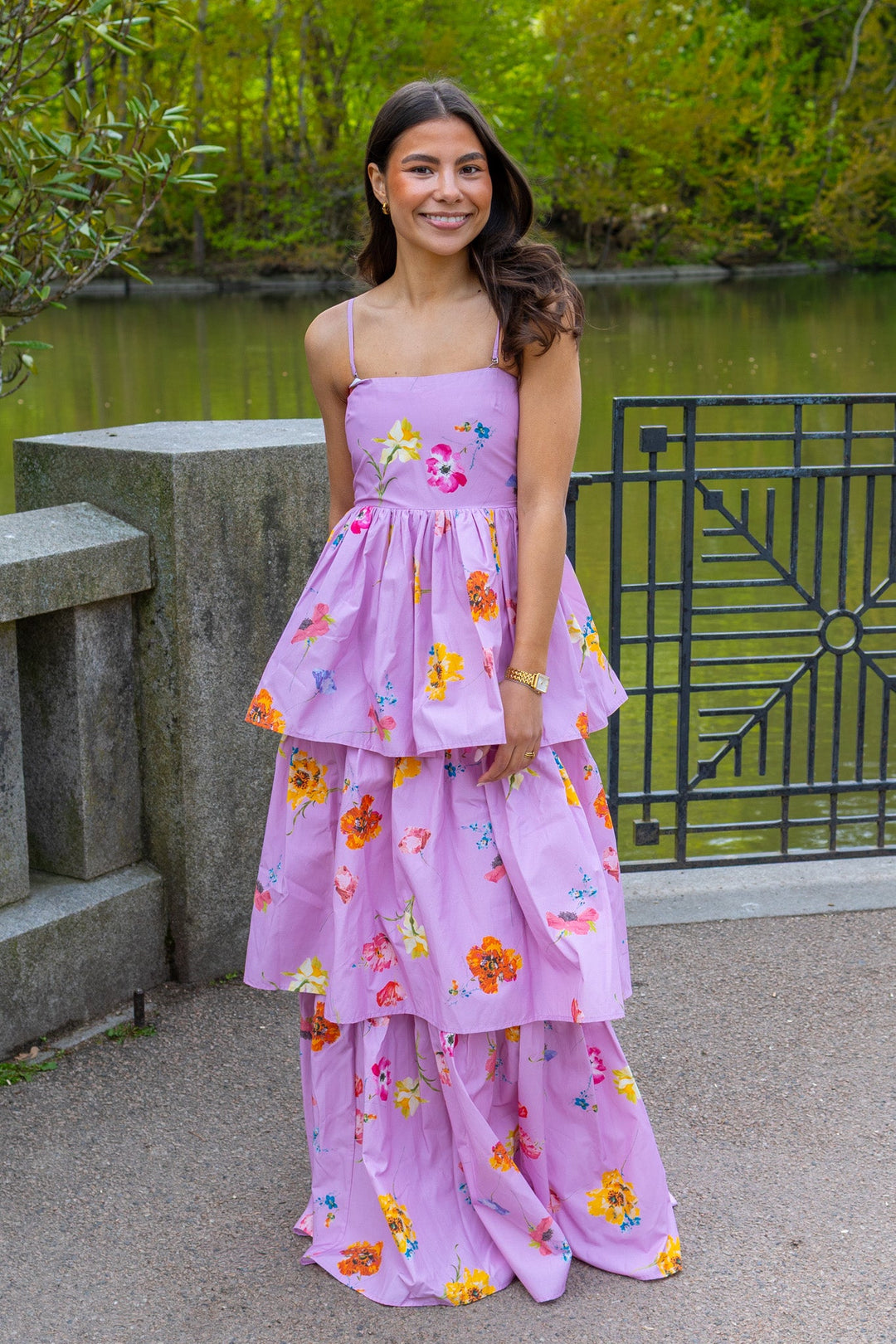 Cotton Taffeta Bandeau Dress Pink Bloom | Kjoler | Smuk