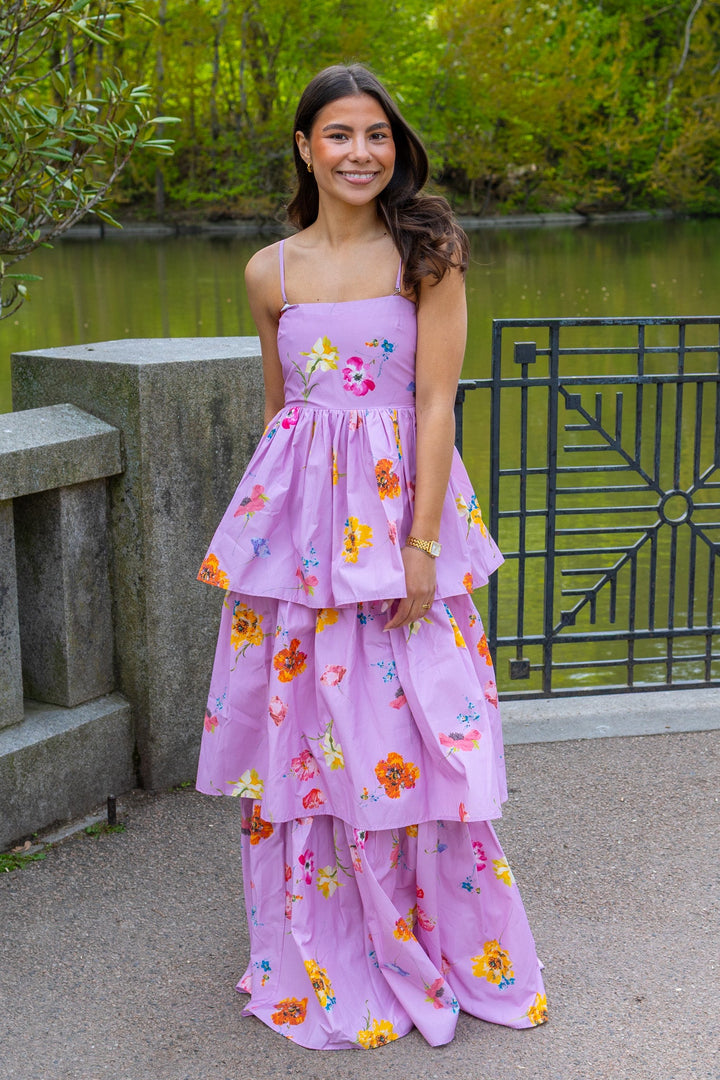 Cotton Taffeta Bandeau Dress Pink Bloom | Kjoler | Smuk