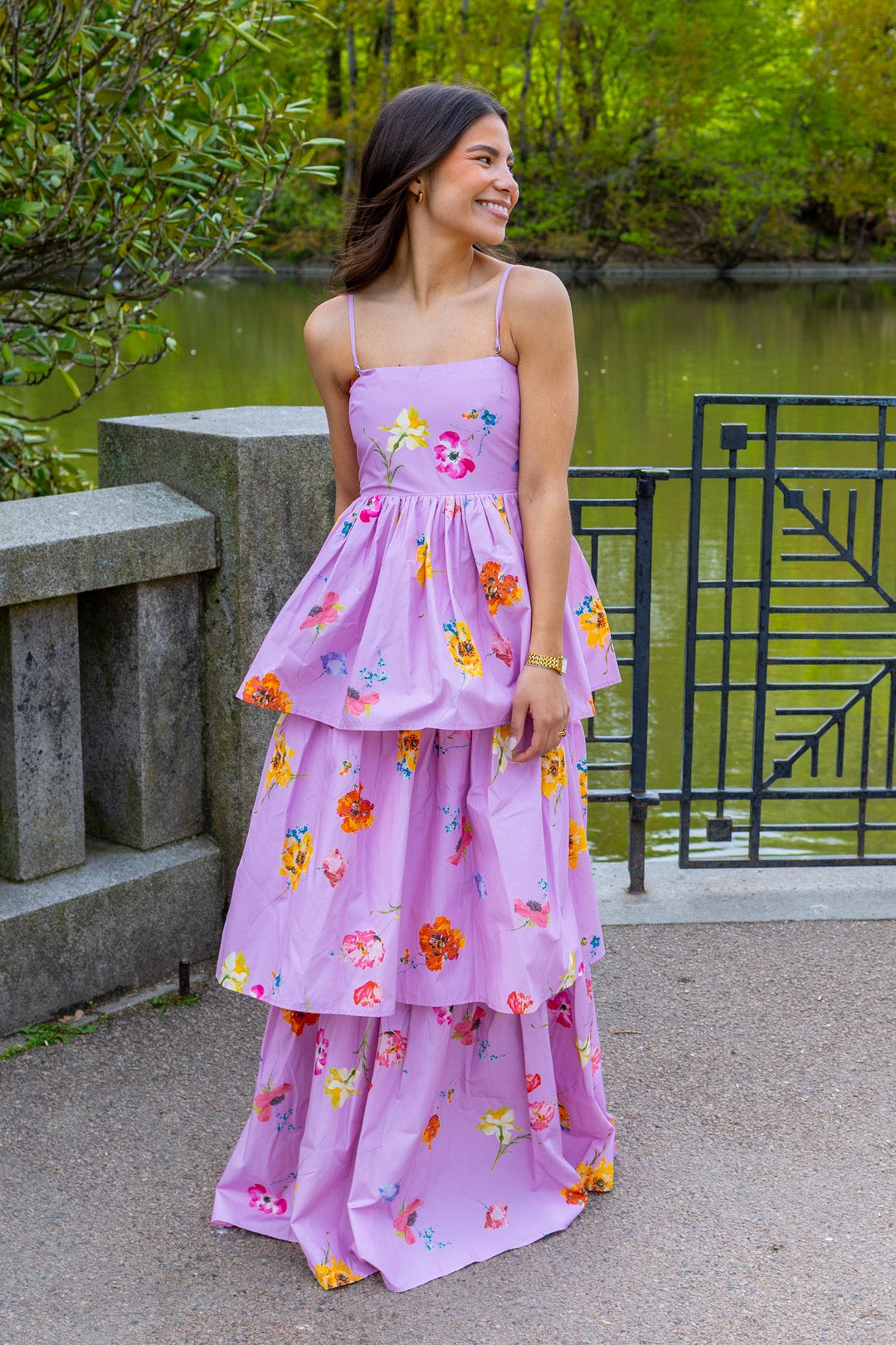 Cotton Taffeta Bandeau Dress Pink Bloom | Kjoler | Smuk