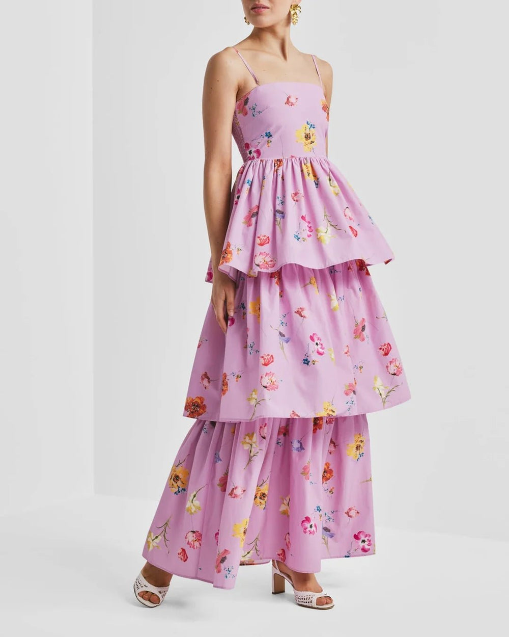 Cotton Taffeta Bandeau Dress Pink Bloom | Kjoler | Smuk