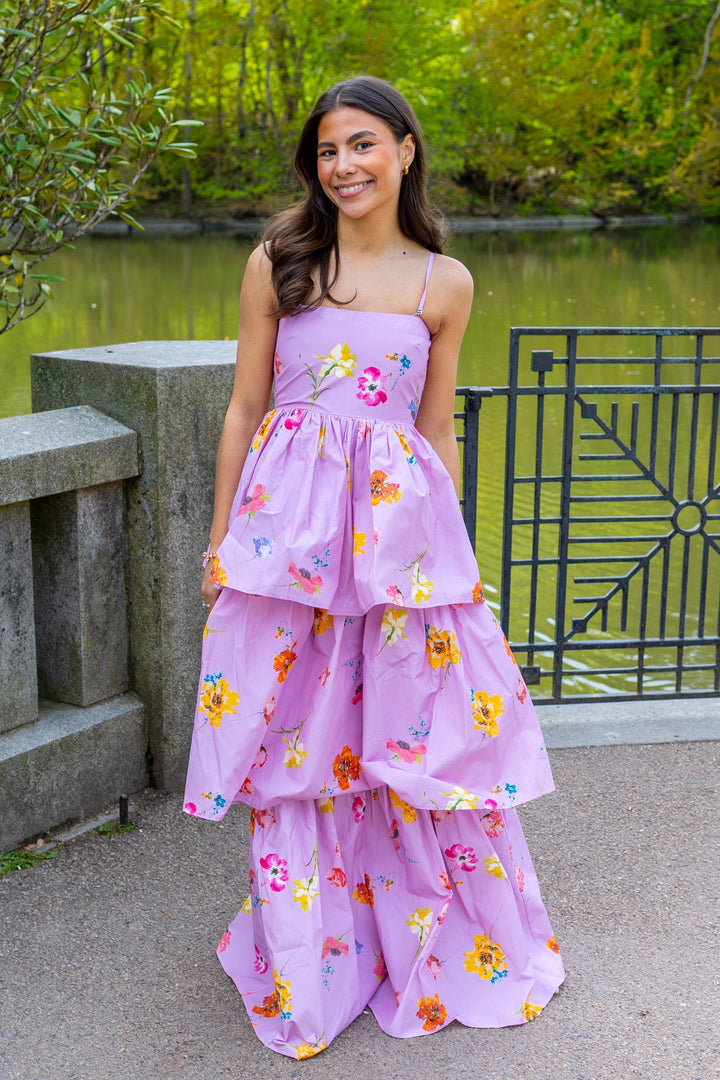 Cotton Taffeta Bandeau Dress Pink Bloom | Kjoler | Smuk