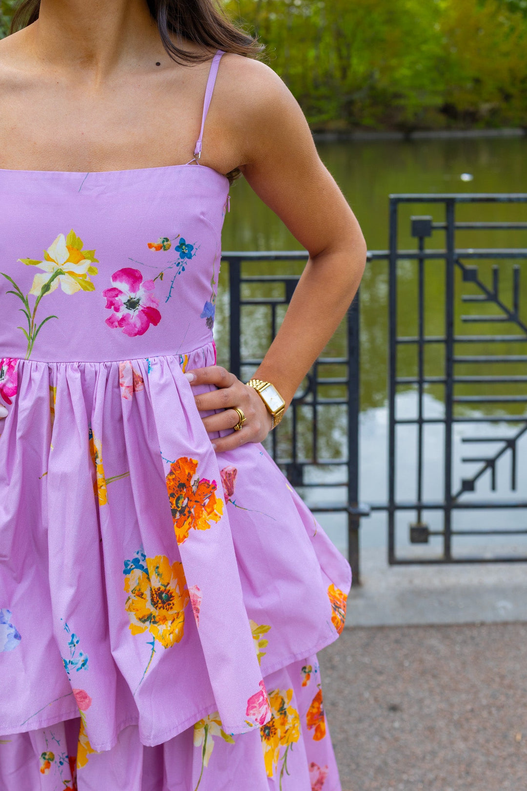 Cotton Taffeta Bandeau Dress Pink Bloom | Kjoler | Smuk