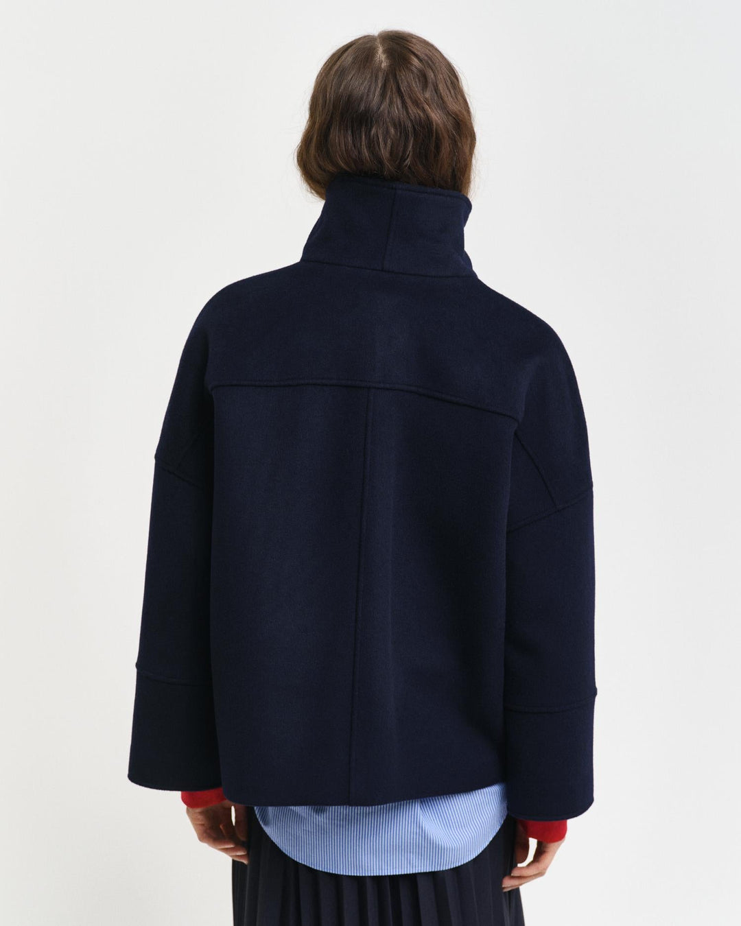 Cropped Wool Jacket Evening Blue | Yttertøy | Smuk - Dameklær på nett