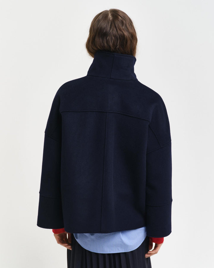 Cropped Wool Jacket Evening Blue | Yttertøy | Smuk - Dameklær på nett